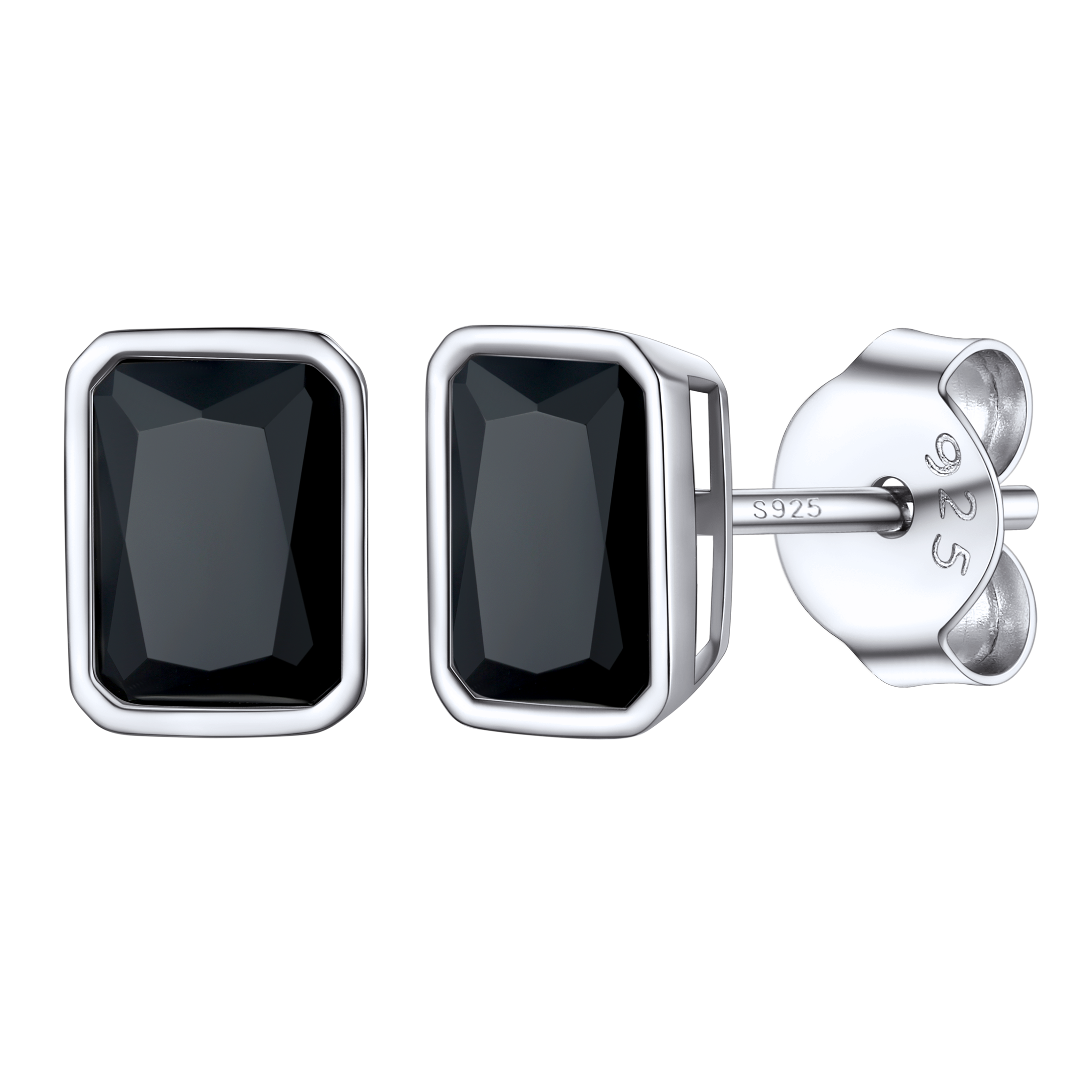 Flash Sterling Silver Stud Earrings for