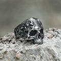 Pattern Stainless Steel Skull Ring
