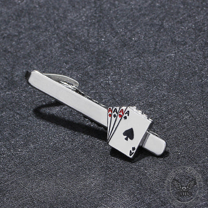 Ace Poker Card Alloy Tie Clip