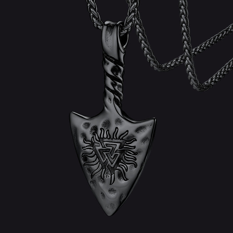 Flash Viking Gungnir Necklace With Valknut Amulet Jewelry for