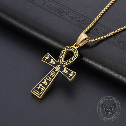 Ankh Cross Ancient Egyptian Symbol Stainless Steel Pendant