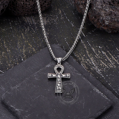 Ankh Cross Ancient Egyptian Symbol Stainless Steel Pendant
