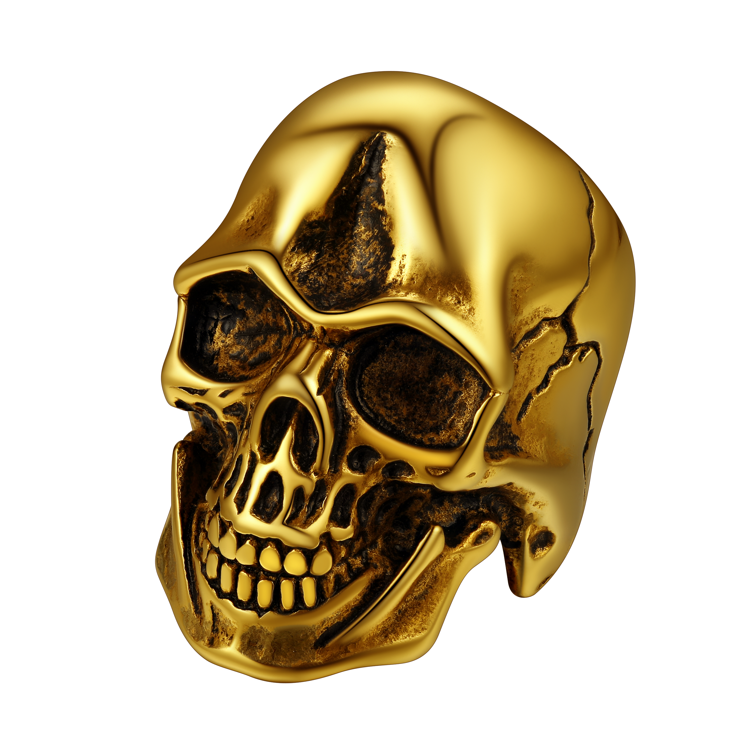 Gothic Biker Skull Stainless Steel Ring for