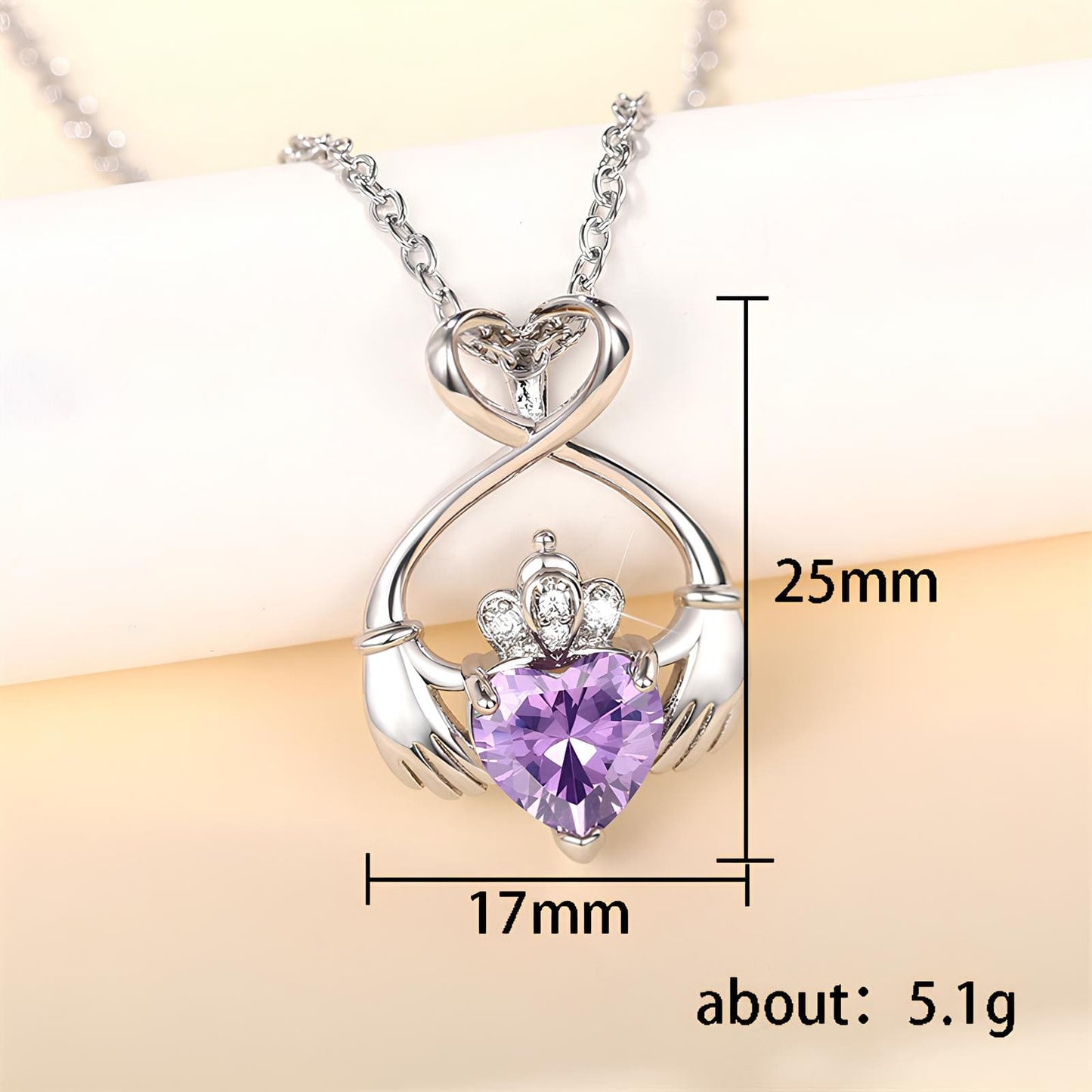 Embrace of Love Crowned Necklace