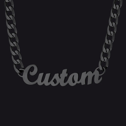 Custom Nameplate Choker Chain Necklace for 18 Inch