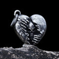 Broken Heart Skull Pendant