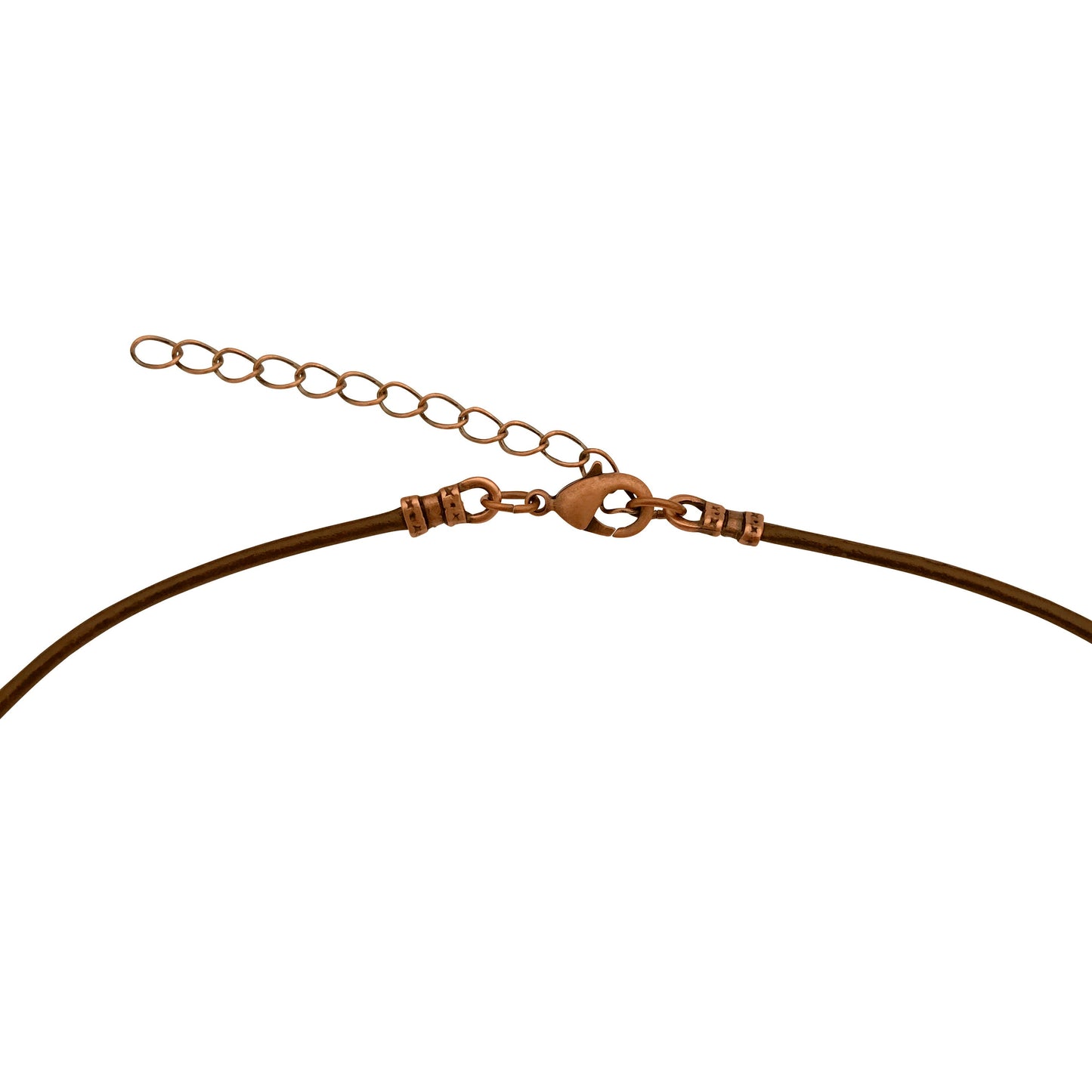 Dragonweave Celtic Heart Open Knot Charm Necklace and Earring Set, Antique Copper Brown Leather Choker and Leverback Earrings