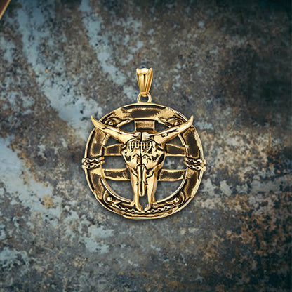 Bullfighting Bull Stainless Steel Pendant