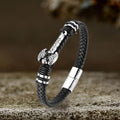 Celtic Knot Axe Stainless Steel Leather Bracelet