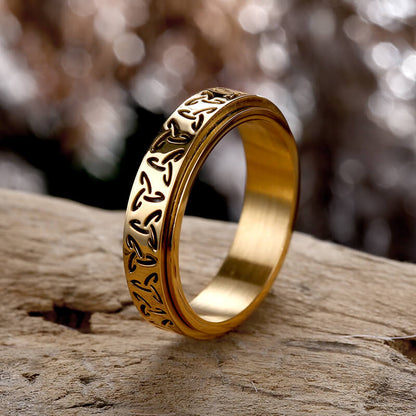 Celtic Knot Stainless Steel Spinner Ring