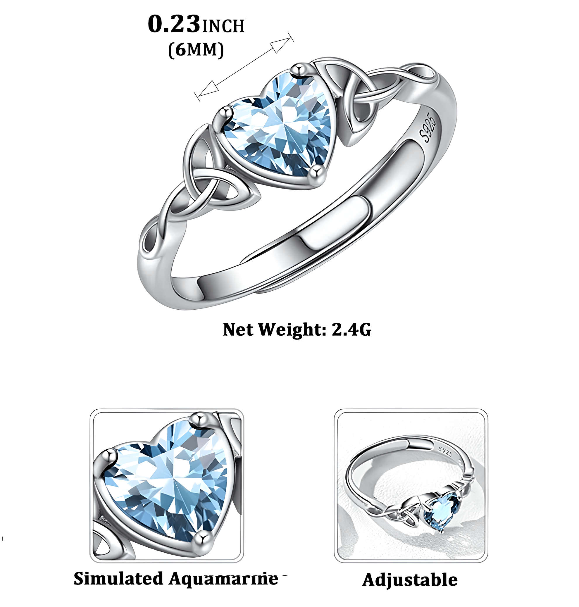 Goddess of Love Trinity Knot Ring