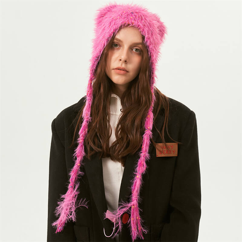 Colorful Dots Knitted Wool-blend Beanie Hat