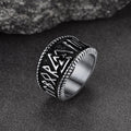 Norse Viking Valknut Ring With Rune for