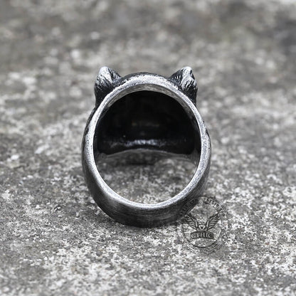Domineering Tiger Head Stainless Steel Animal Ring