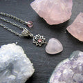 Serenity Rose Quartz Heart Healing Necklace