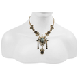 Neacklace With Pearls / Retro Pendant Stones Necklace