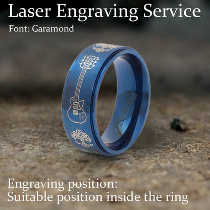 Viking Tree of Life Guitar Stainless Steel Ring