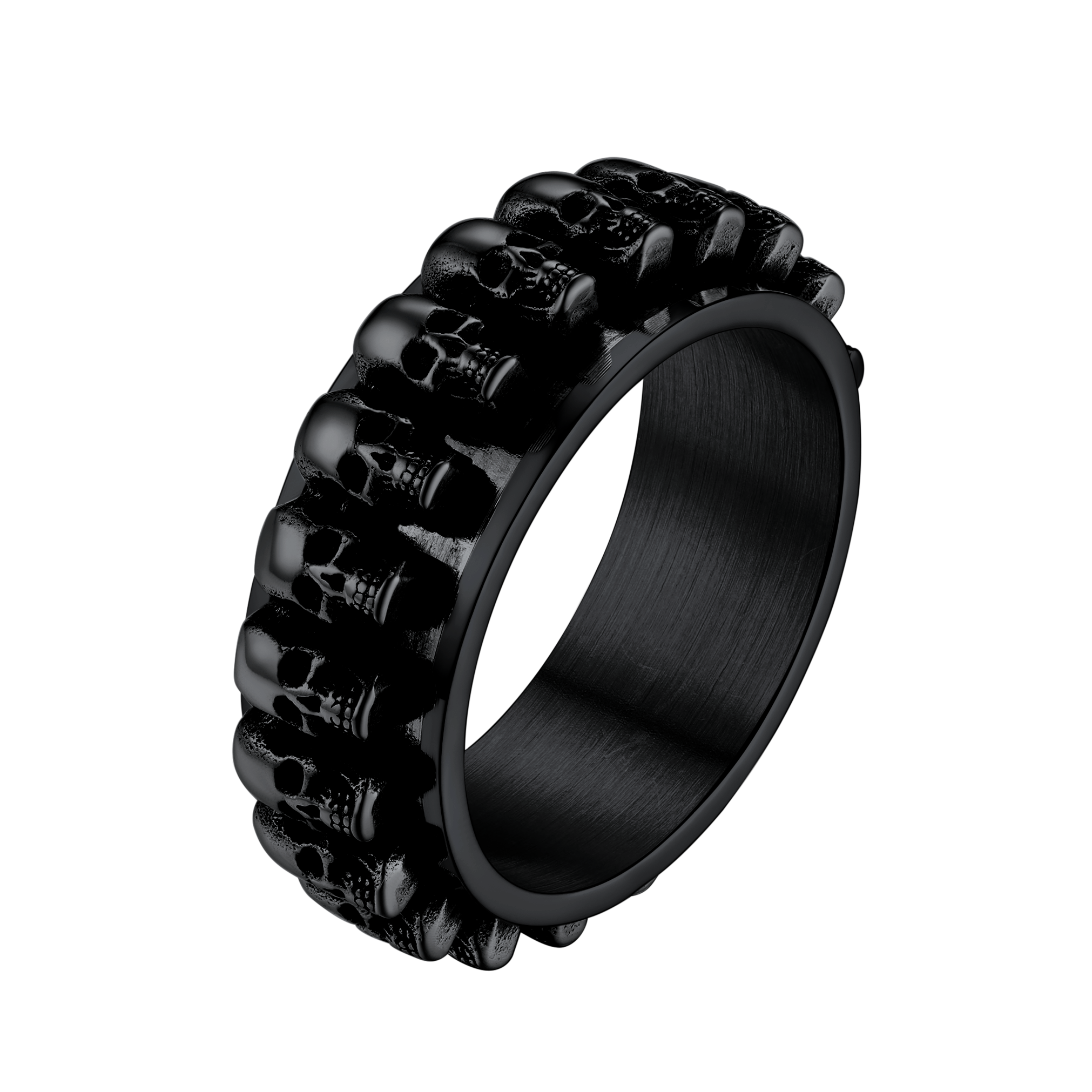 Gothic Skull Ring Anxiety Fidget Ring for