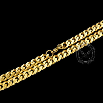 Gold Cuban Link Stainless Steel Chain Necklace