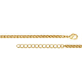 Gold 3.2mm Thick Ponytail/foxtail/wheat Weave Necklace Chain With Extender