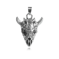 Gothic Pendant in the Form Sheep Skull / Tantrism Star of David / Punk Stainless Steel Biker Jewelry
