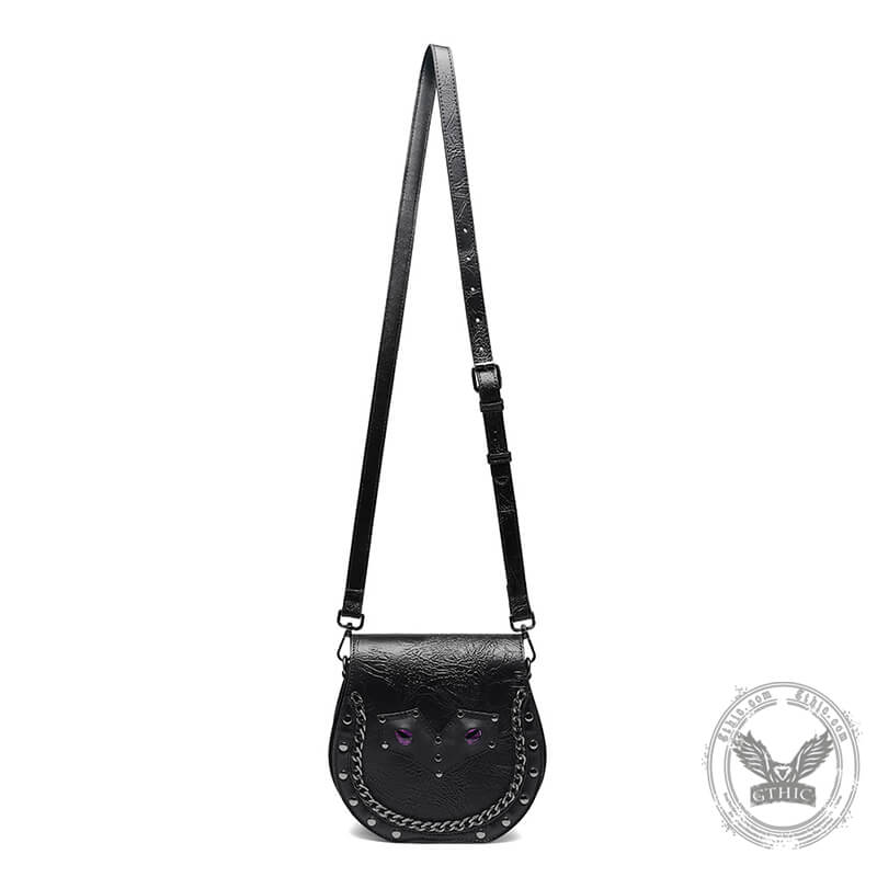 Gothic Bat Eye Pu Leather Punk Crossbody Bag