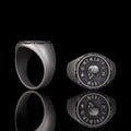 Gothic Memento Mori Letters Sterling Silver Skull Ring