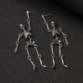 Gothic Skeleton Punk Exaggerated Alloy Drop Earrings