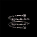 Gothic Skull Bone Sterling Silver Open Bracelet