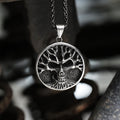 Gothic Skull Tree of Life Stainless Steel Pendant