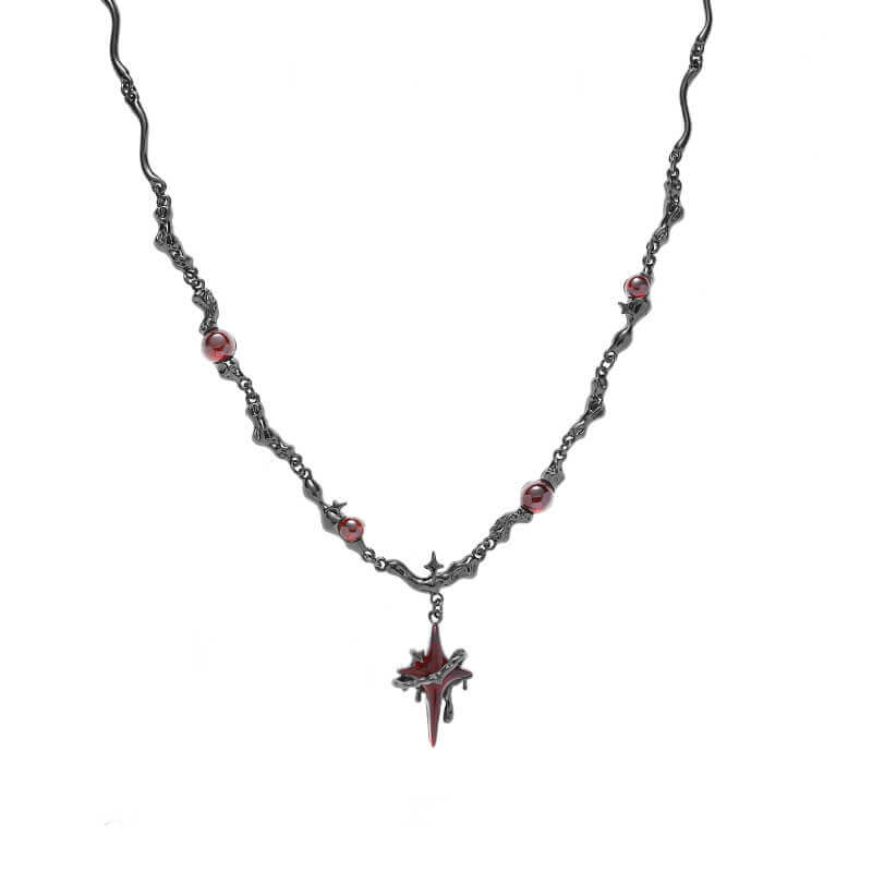 Gothic Thorns Four-pointed Star Alloy Jewelry Set