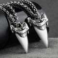 Shark Teeth Sterling Silver Animal Pendant