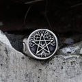 Pentagram Tree of Life Stainless Steel Viking Ring