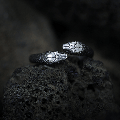 Greek Amphisbaena Sterling Silver Mythology Woman Ring