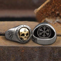 Rock Symbol Sterling Silver Skull Ring