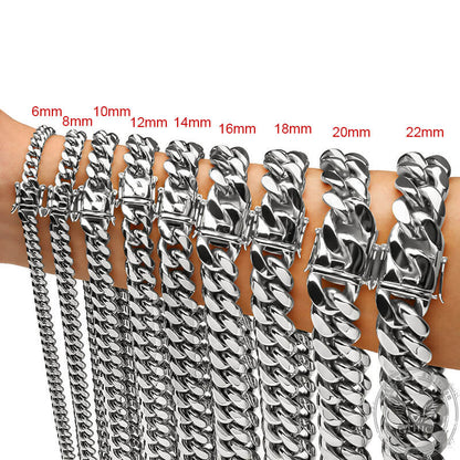 Heavy Cuban Link Chain Stainless Steel Necklace
