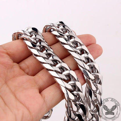 Heavy ���s Stainless Steel Cuban Link Chain Necklace