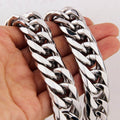 Heavy Polished Cuban Link Chain Stainless Steel Necklace