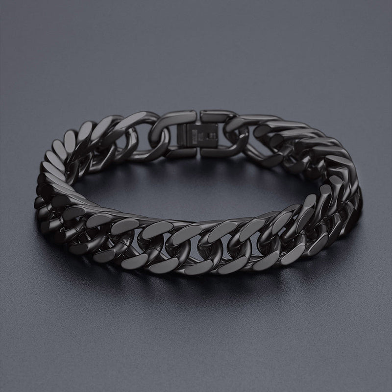 Miami Cuban Link Chain Bracelet for in Stainless Steel