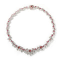 Iced Out Red Eyes Zircon-set Thorn Necklace