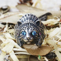 Indian Native Cat Sterling Silver Ring