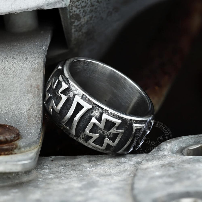 Iron Cross Stainless Steel Ring