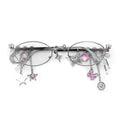 Japanese Star Bow Decorated Oval Frame Pc Sunglasses