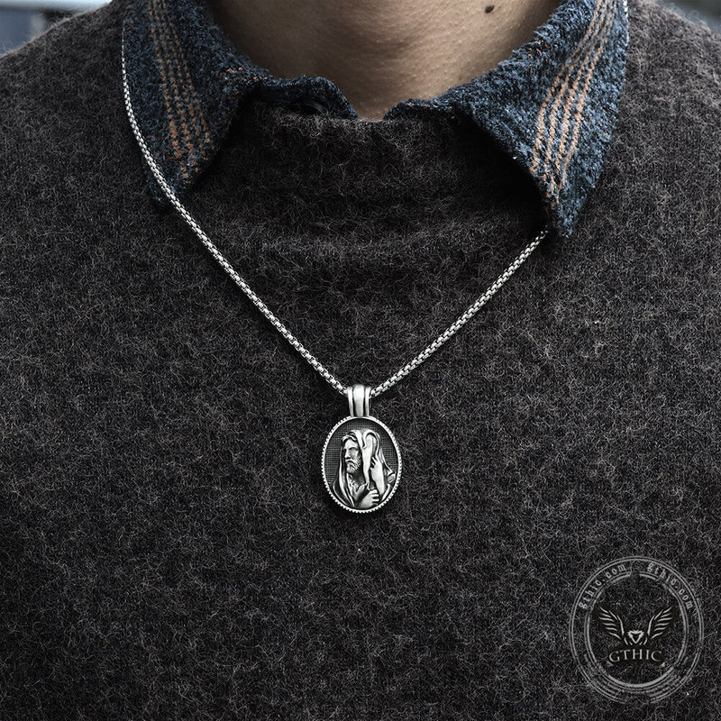 Jesus Shepherd Pure Tin Necklace