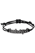 Lamb of God Logo Adjustable Waxed Cord Bracelet