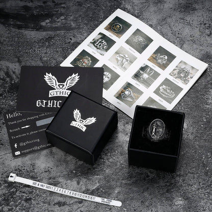 Lighthouse Hourglass Stainless Steel Marine Ring