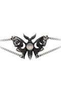 Lunar Moth Bracelet With Mother of Pearl and Moon Phases