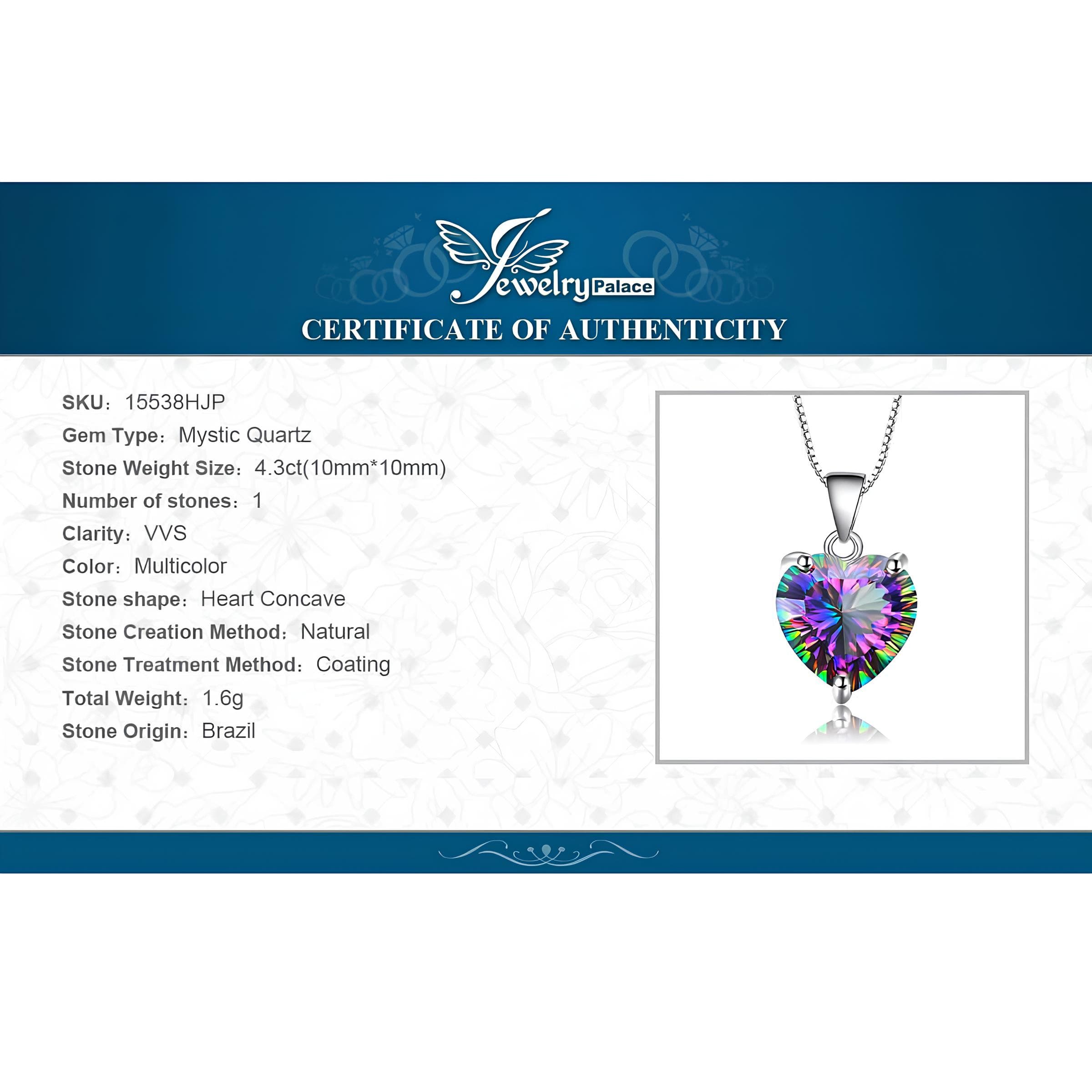 Heart of Healing Light Rainbow Topaz Necklace