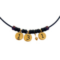 Dragonweave Half Marathon Necklace Gold Plated 13.1 Black Leather Handmade Marathon Necklace