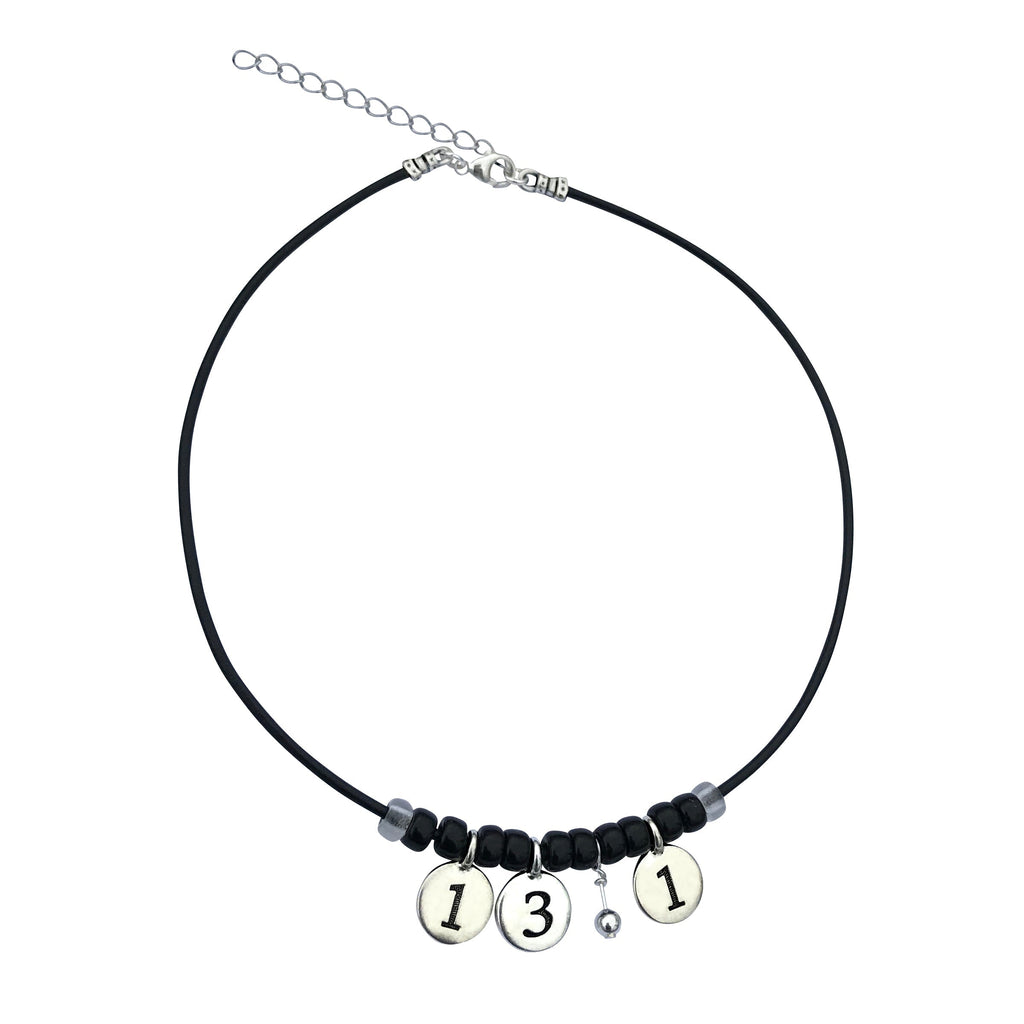 Dragonweave Half Marathon Necklace Silver Plated 13.1 Black Leather Handmade Marathon Necklace